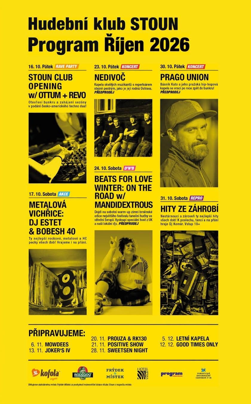 Program klubu STOUN na tento měsíc